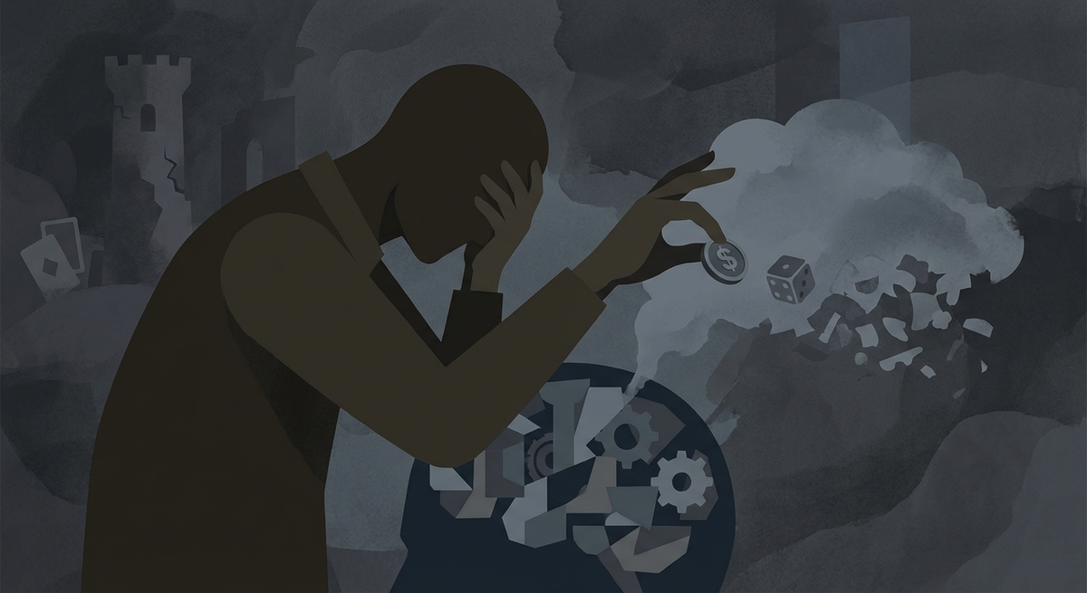 Kuvituskuva: Editorial news illustration about Peliriippuvainen huijasi muist