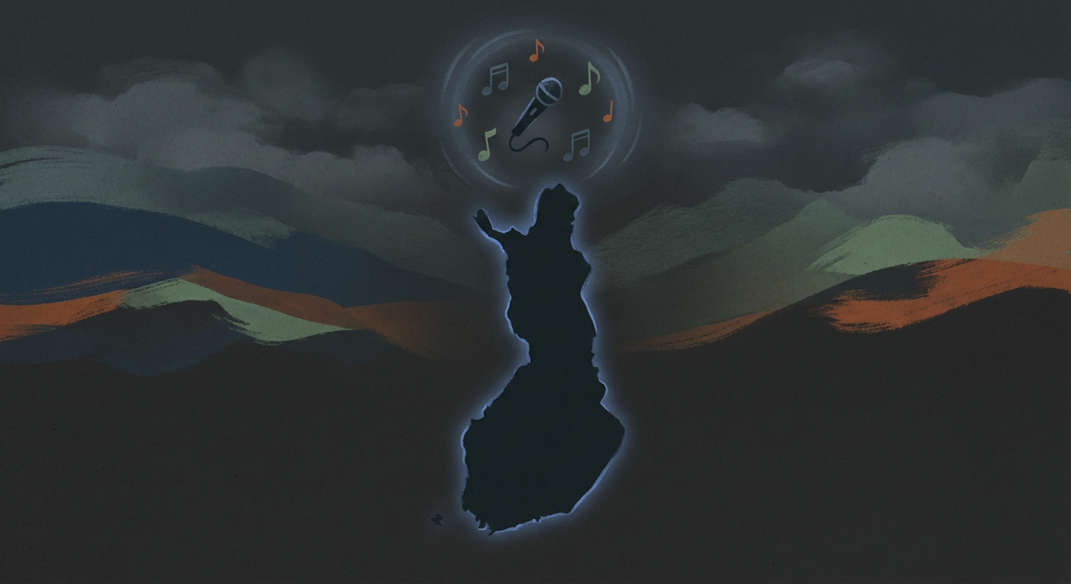 Kuvituskuva: Editorial news illustration about Suomi ennakkosuosikki Euroviis