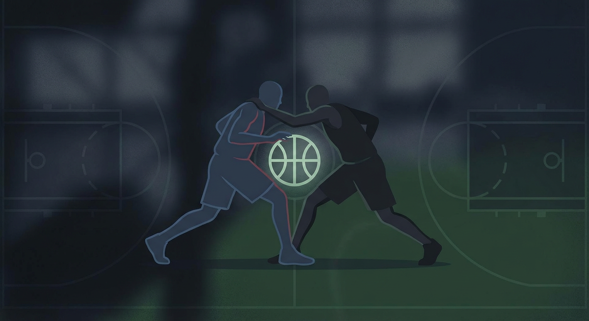 Kuvituskuva: Editorial news illustration about NBA Play-In: 76ers niukka suos