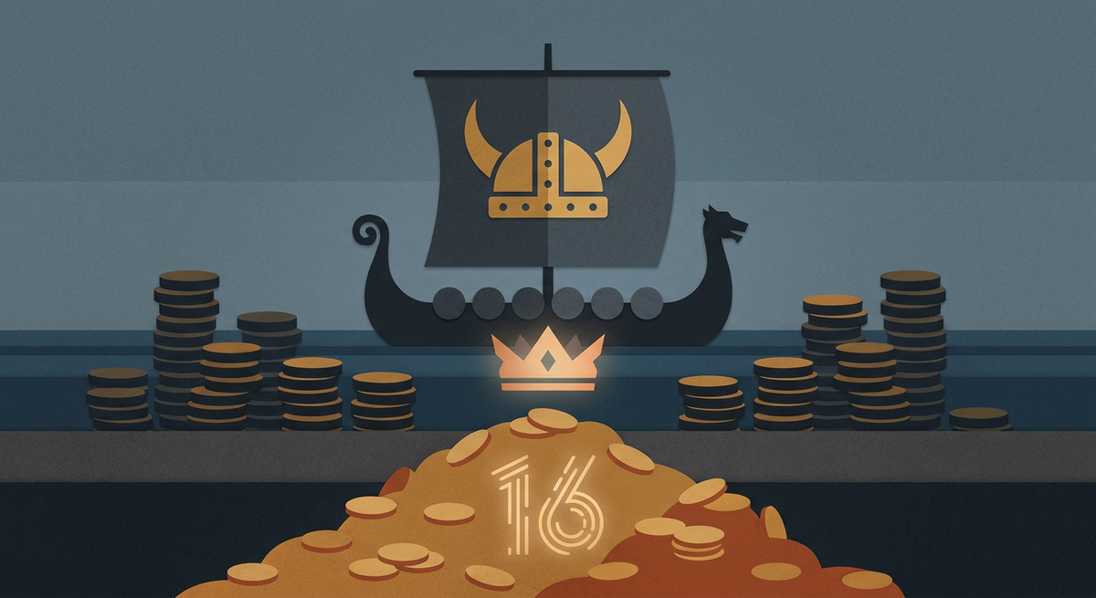 Kuvituskuva: Editorial news illustration about Vikingloton 16 miljoonan euron