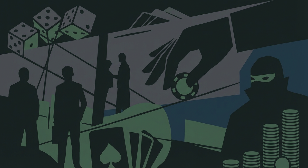 Kuvituskuva: Editorial news illustration about Laittomien rahapelitoimijoiden